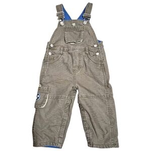 Gymboree Overalls 6-12M Green & Blue Vintage 2002 Baby Boy 100% Cotton